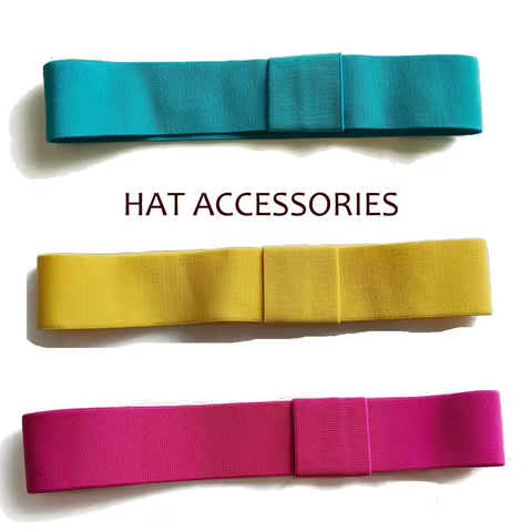Hat Accessories Straw Hat Fedora Fashion Colorful Ribbon Accessories Elastic Wearable 55-61CM Fedora Headband Wholesale 10 best sales hat making supplies - №7