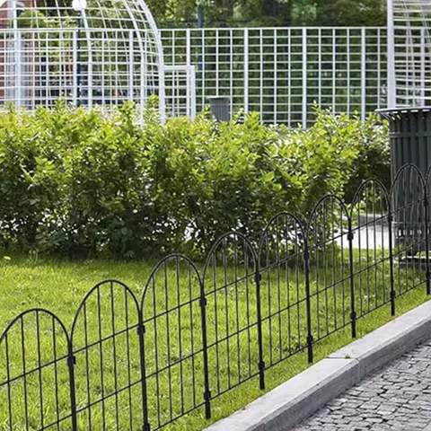 Garden Fence Border 10pcs Iron Wire Flower Bed Fencing Decorative Garden Fencing Animal Barrier Garden Fences And Borders For 10 best sales iron fence - №5