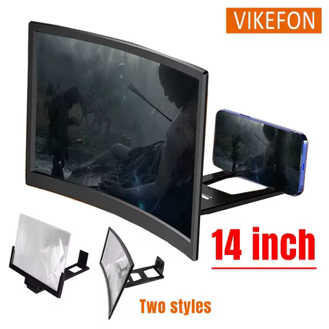 Foldable 3D High-definition Mobile Phone Screen Amplifier Landscape TV Movie Amplifier 14 inch Display Screen Phone Holder Stand 8 best sales bestsub - №4