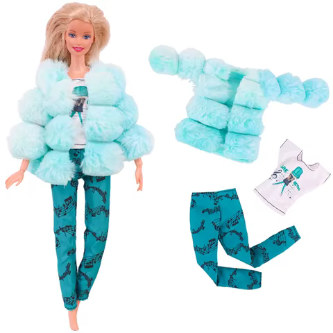 Doll Blue Clothes,Fashion Coat,Pants,Dress,Mermaid Clothing,Suitable 30Cm Bjd Doll And 11.5 Inch Dolls,Gift,Girl Doll Accesories 6 best sales slutty barbie clothes - №6