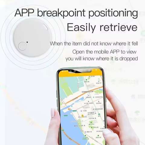 Mini GPS Locator AntiLost Alarm Wallet Keychain Smart Tag Bluetooth-Compatible Tracer Keychain Dog Pet Child Tracker Key Finder 12 best sales bluth - №1