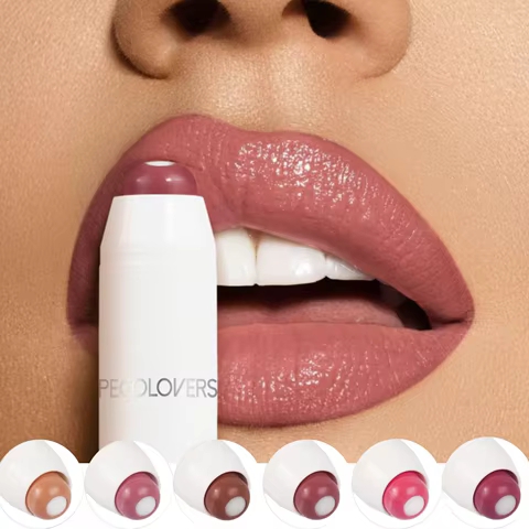 2-in-1 Nude Lipstick Matte Red Lip Balm Moisturizing 6 Colors Sandwich Lipstick Waterproof Long Lasting Non-stick Cup Lip Stick 12 best sales ball lip balm - №12