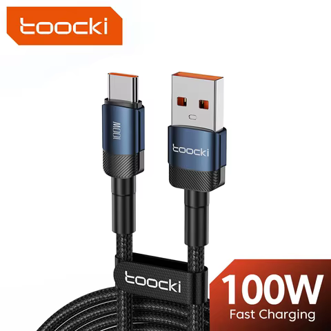 Toocki 6A USB To Type C Cable for Huawei Xiaomi PD 100W Fast Charging Charger USB C Data Cord Quick Charge for Samsung Oneplus 6 best sales mi band 3 lcd screen - №5