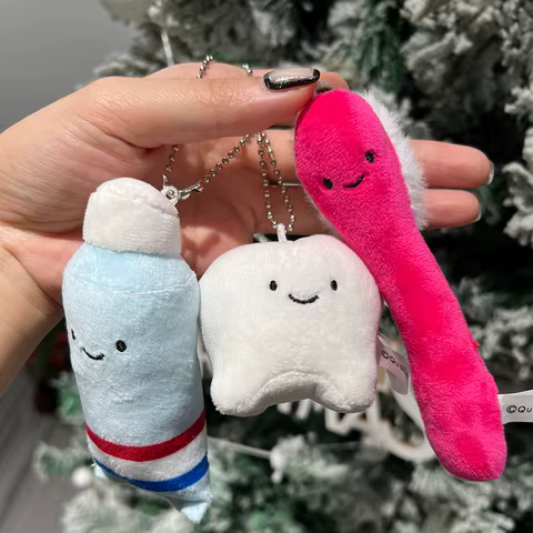 Dental Cute Model Tooth Shape Pendant Hanging Toothpaste Toothbrush Demo For Kids Brushing Learning Models Dentist Gift 6 best sales tooth toy - №3