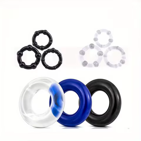3-piece Set TPE Ejaculation Control Ring Penis Ring Penis Enlargement Delayed Ejaculation Penis Trainer Male Adult Toy, Sex Toy 10 best sales male torture - №2