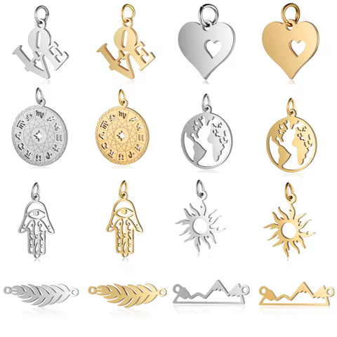 8 best sales stainless steel zodiac charms - №6
