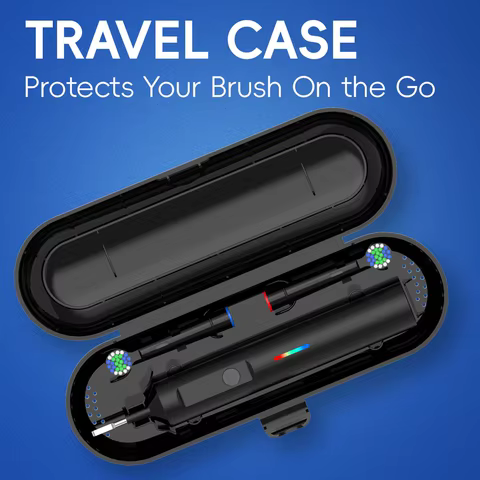 Intelligent Rotating Electric Toothbrush, Rechargeable Rotary Toothbrush Compatible with Oral B Replacement Electric Brush Heads 6 best sales replacement teeth - №5