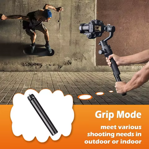 Aluminum Alloy Metal Mini Tripod Stand For DJI Zhiyun Feiyu Gimbal Handle Grip Stabilizer DSLR Camera Monopod Tabletop Handheld 6 best sales tripod handle - №6
