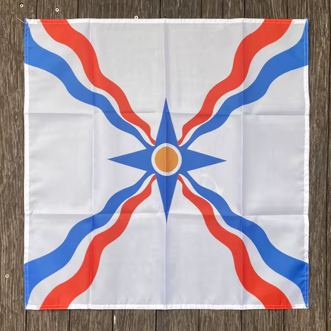 xvggdg 70*70cm Polyesterany Assyrian flag syria banner Custom Flag 8 best sales assyrian flag - №6
