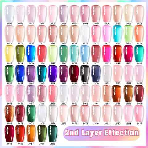 BORN PRETTY 10ml Jelly Nude Gel Nail Polish 50 Colors Semi Transparent Nail Art Nail Supplies Soak off UV LED Nails Gel Varnish 10 best sales glimmer - №9
