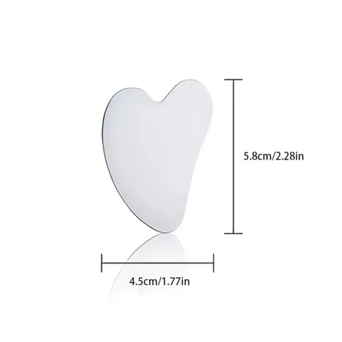 Gua Sha Board Heart Shape Stainless Steel Muscle Massage Tissue Therapy Scraping Plate Promote Blood Circulation Body Relaxation 6 best sales lymph - №1