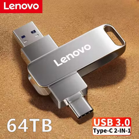 Lenovo 64TB USB Memories Type-c 2-In-1 USB 3.0 Flash Drive 8TB 16TB OTG Pendrive 128GB High Speed Flash Disk 256GB For Computer 6 best sales flash drive 2tb - №3