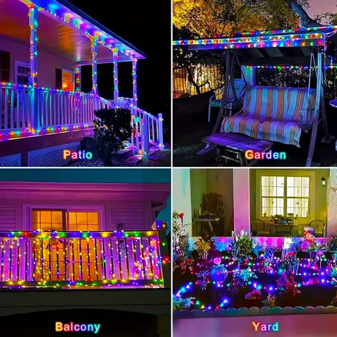 Fairy Lights Solar Garden Lights String Lights with 8 Modes Waterproof Wire Lights for Patio Yard Trees Christmas Party 8 best sales large outdoor christmas decorations - №2