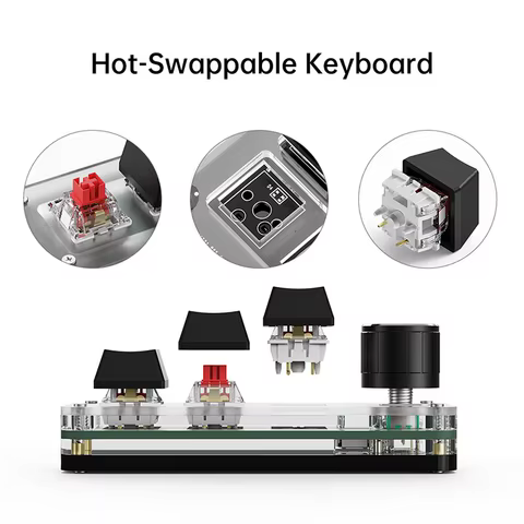 Macropad Macro Mechanical Keyboard RGB Mini Gaming Custom Programming Knob Keypads Red Switch 3 Keys For Photoshop 10 best sales red keyboard - №1