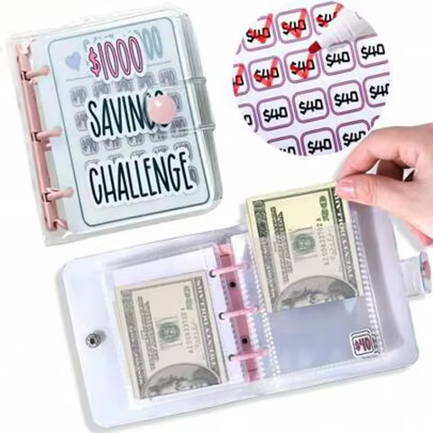 1000 Savings Challenge Binder , Money Saving Binder, Savings Challenges Book with Envelopes, Envelope Savings Challenge, Mini Bu 10 best sales notes book - №10