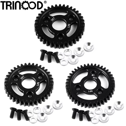 TRINOOD Steel Main Spur Gear Transmission Motor Gears 1M 36/38/40T for 1/8 T-RAXXAS Revo 2.5, 3.3 Slayer Pro Upgrade Parts 8 best sales traxxas revo 3.3 parts - №3