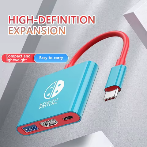 The USB-C to HDMI adapter supports 4K/1080P TV mode switching and is compatible with a variety of models 8 best sales type c to vga - №1