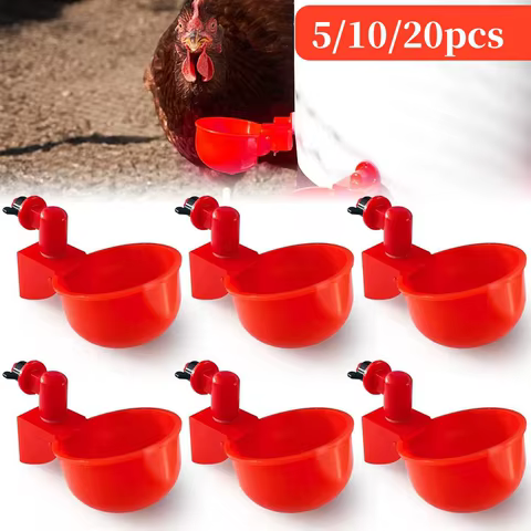 5/10/20 Pcs Automatic Poultry Drinking Bowl Chicken Waterer Cups Duck Drinking Machine Hanging Drinking Bowls Water Dispenser 10 best sales chicken drinker - №7