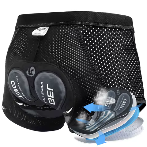X-TIGER Men's Cycling Underwear with 5D Gel Cushioned MTB Boxer Cycling Shorts Road Cycling Underwear Cycling Equipment 8 best sales 5d gel - №2