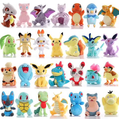 Cute Pikachu Plush Toy Pokemon Charmander Squirtle Bulbasaur Stuffed Doll Eevee Scorbunny Gengar Snorlax Christmas Gifts 8 best sales higurashi figure - №7