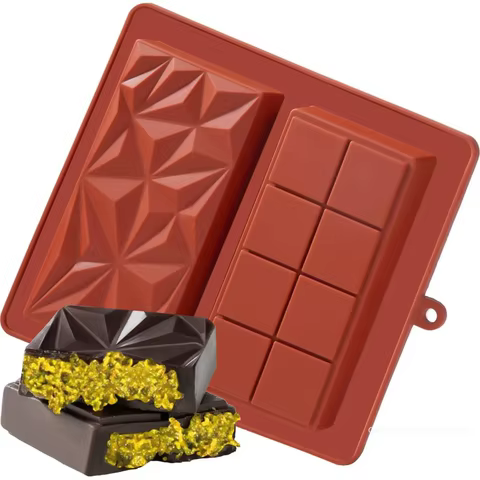 Dubai Chocolate Mold Bar Pistachio Chocolate Bar Silicone Thick Mold for Filling Bars, Large candy Bar Mould for Filling 10 best sales chocolate penis mould - №6