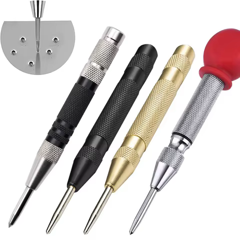 Automatic Center Punch Automatic Metal Punch Tool Woodworking Tools Loaded Marker Wood Chisel Joinery Carpenter Tool 10 best sales customized hole punch - №5