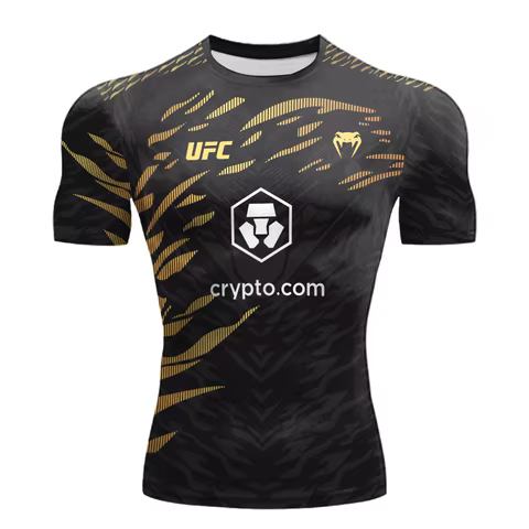 The 2025 summer new UFC T shirt European size large sized T shirt training suit workwear quick drying and breathable top 8 best sales ufc accessories - №8