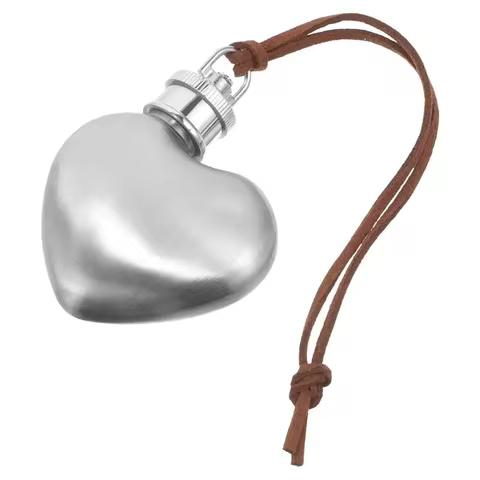 Outdoor Portable Wine Pot Small Hip Flask Heart Shaped Flask Stainless Steel Wine Flask Water Bottle 12 best sales alcohol pocket bottle - №7