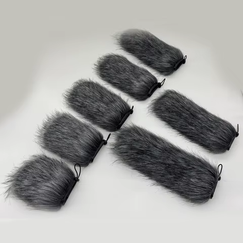 Furry Windscreen Wind Cover Microphone Windscreen Foam Cover 9-24cm for Mic Windproof Wind Screen Mic Windscreen 10 best sales mic foam cover - №8