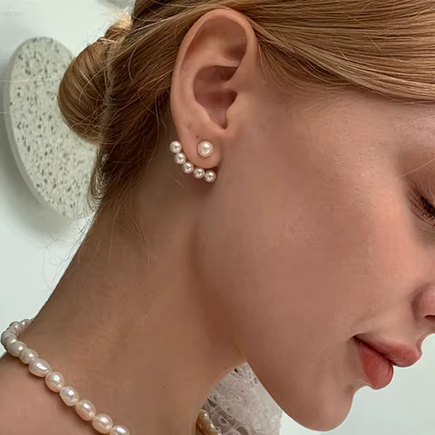 8 best sales cc pearl earrings - №6