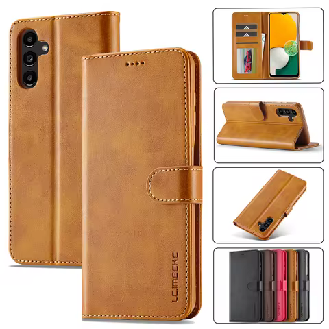 Leather Flip Case For Samsung Galaxy A15 A35 A55 A16 A36 A56 A05S A14 A24 A34 A54 A13 A23 A33 A53 Wallet Cover A52 A32 A22 A12 12 best sales samsung a15 flip case - №3