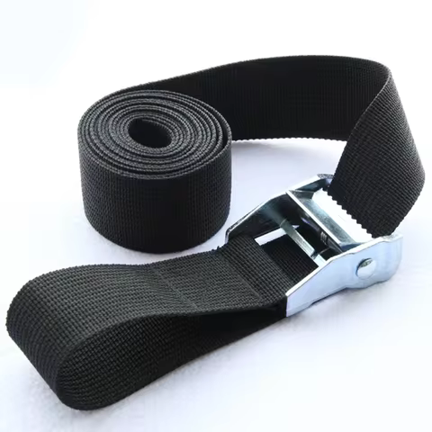 2pcs 4M Zinc Alloy Pressure Buckle Pallet Cargo Straps Luggage Fixed Car Fixed Tightener Tensioner Straps Ratchet Tie-Down Belt 10 best sales belt tensioner - №3