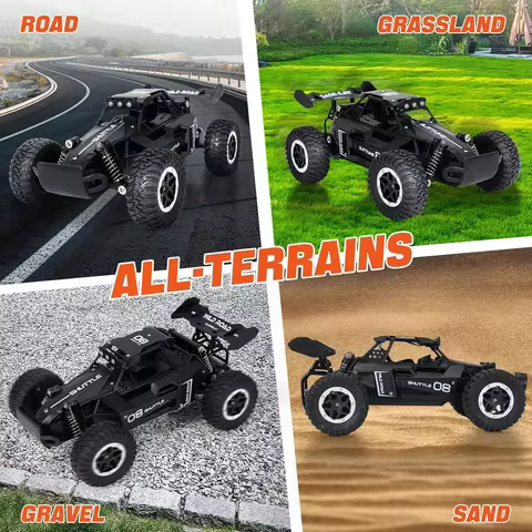 DK087 1:16 2WD Brushless High-Speed Off-Road Remote Control Drift Racing Car 20KM/H with LED Lighting 2x2 RC Truck Car Model Toy 8 best sales wl toys 12428 - №6