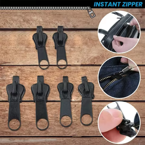 3 Sizes Universal Instant Fix Zipper Repair Kit Replacement Zip Slider Teeth Rescue Sewing Clothes Bag Zippers Tool Accessories 6 best sales replacement teeth - №1