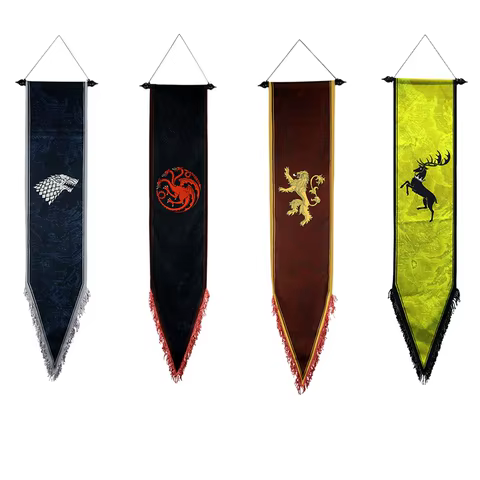 Indoor Club High Quality Game of Thrones Decoration Flags Toys Home Decor Collections Flags Banner Party Bar Toys Gifts 6 best sales gane of thrones - №4