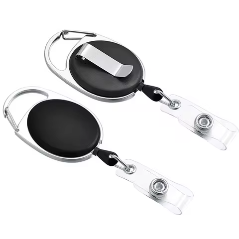 5PCS Retractable Reel ID Lanyard Name Tag Card Badge Support Key Chain Anti-Lost Clip Nurse Office Supplies 8 best sales id badge reels - №8