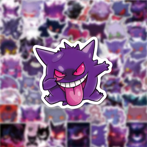 10/30/50pcs Anime Pokemon Gengar Stickers Cool Cartoon Kids Decals Toy DIY Phone Case Water Bottle Notebook PVC Graffiti Sticker 10 best sales aruba souvenir - №1