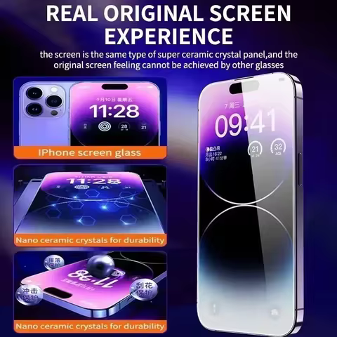 1-3Pcs Oleophobic Coating Dust Free Easy Installation Screen Protector for IPhone 13 11 16 12 14 15 Pro Max Mini XS XR Glass 10 best sales asus zenfone 8 - №1