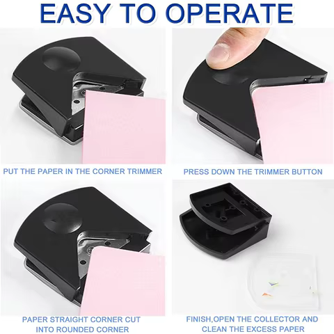 4mm Radius Corner Rounder Punch Paper Corner Rounder Paper Hole Cutter for Photo Paper,Black 10 best sales customized hole punch - №7