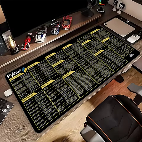 Python Shortcuts Mouse Pad Large Extended Office Computer Desk Mat Big Keyboard Mousepad with Stitched Edge Non-Slip Base 80x30 10 best sales mousepad 80x30 - №4