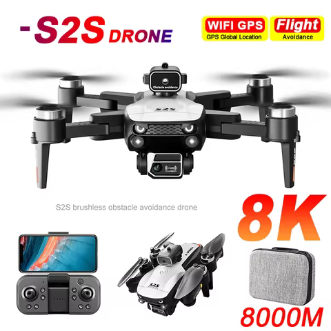 S2S Mini Drone 4k 8K HD Camera Obstacle Avoidance Aerial Photography Brushless Motor Foldable Rc Quadcopter Kid Toy 10 best sales fpv drone freestyle - №8