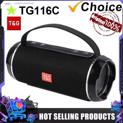 T&G TG116C Bluetooth Speakers Wireless Powerful Portable Speakers Box Outdoor Speaker Subwoofer Music Center Boom Box With Radio 6 best sales boom speaker - №5