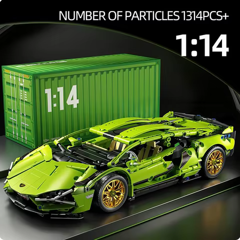 ToylinX Technical Building Blocks Car Racing Sport Speed Vehicle Model City Mechanical Super Bricks Puzzle Toys Adult Gift 8 best sales mould king harry potter - №2