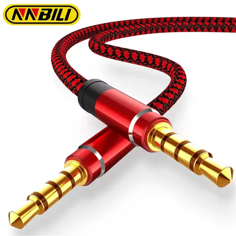 NNBILI 1.5M Jack 3.5mm Audio Cable Nylon Braid 3.5mm Car AUX Cable Headphone Extension Code for Phone MP3 Car Headset Speaker 6 best sales cable beats - №6
