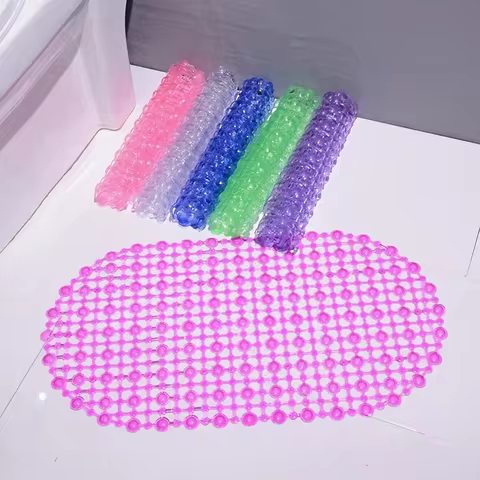 New Household Non-slip Mat Bathroom Bath Massage Suction Cup Bathtub with Suction Cup Bathroom Mat Rug Bathroom Carpet Supplies 8 best sales anti slip shower mat - №5