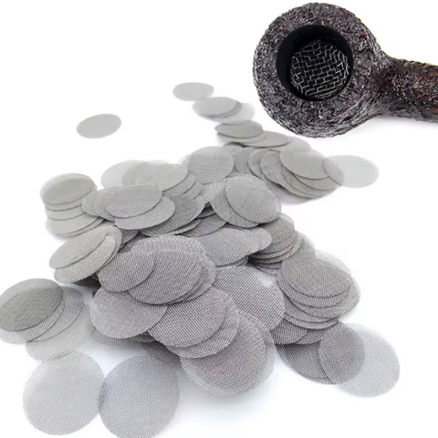 100 Pcs Stainless Steel 304 Smoking Pipe Filters Silvery Screens Mesh Net Tobacco Smoking Combustion-supporting Accessor 10 best sales arizer solo - №8