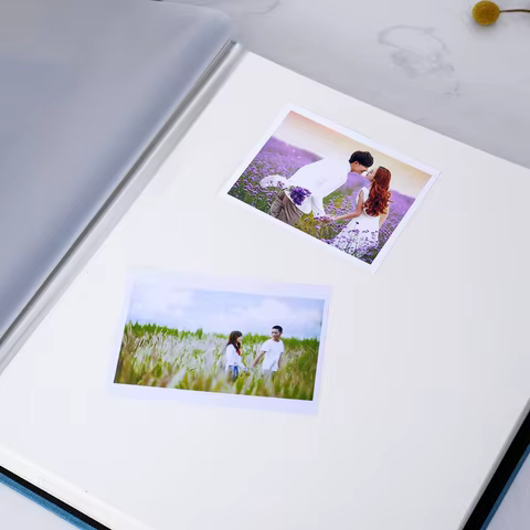 Solid Color Large Photo Album Linen Self-adhesive Laminating DIY Photo Album 20 Sheets Family Anniversary Wedding Photo Storage 12 best sales photo album 9x13 - №10