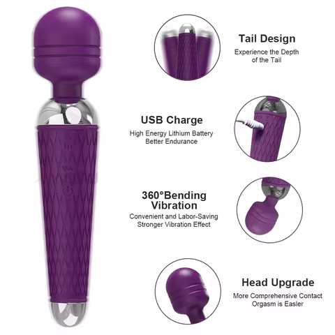 Magic-Wand AV Vibrator Female Powerful Nipple Clitoris Stimulator G spot Massager Adult Goods Erotic Product Sex Toys for Women 12 best sales power adapter sex machine - №8