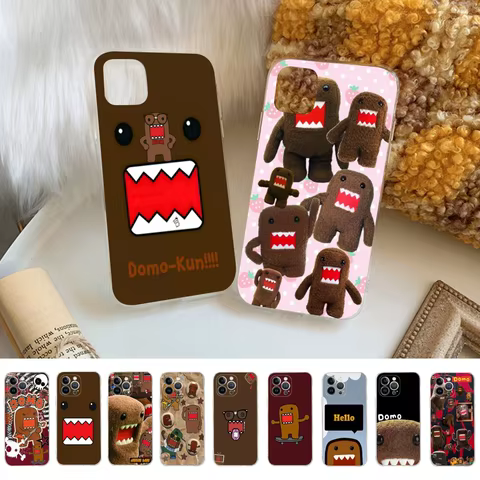 Domo cute Kun Phone Case For iPhone 16 15 14 13 12 Mini 11 Pro XS Max X XR SE 6 7 8 Plus Soft Silicone Cover 8 best sales domo phone case - №5