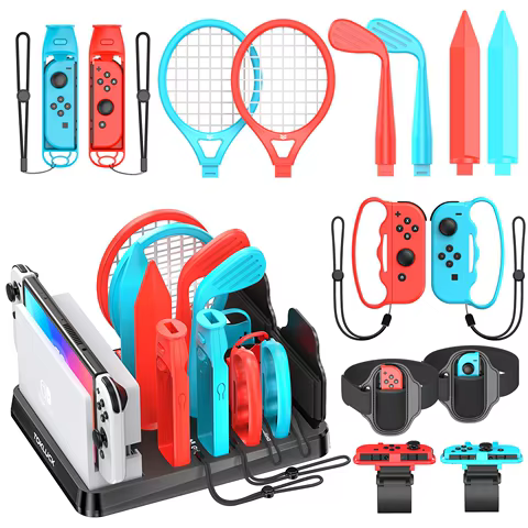 All In One for Switch/Switch OLED Sports Game Accessories Kit for Switch Set Storage Stand for Nintendo Switch 10 best sales switch oled display - №2